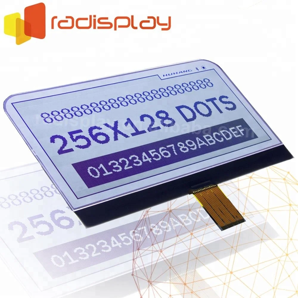 256X128 Fstn Mono Graphic Lcd Display Module