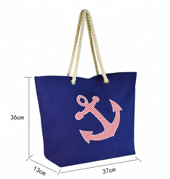 Large Canvas Purple Color Cotton Tote Bag Custom Printed