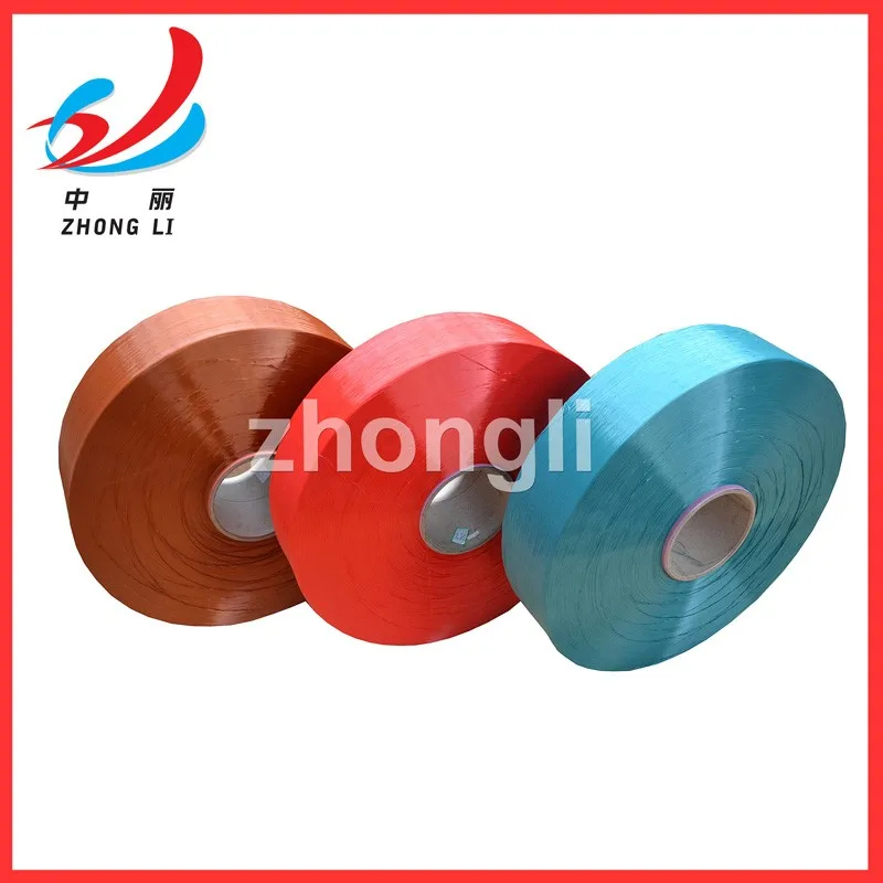 dope dyed poy color 100% polyester yarn (75D-600D) manufacturing