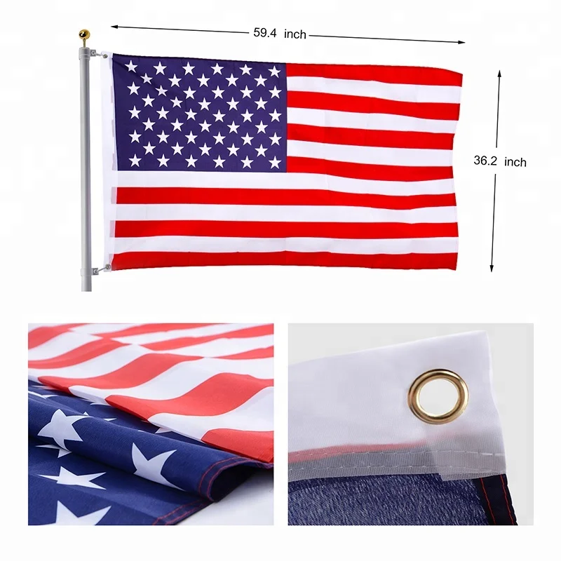 25ft Big Aluminum Flag Pole Spinning Flagpole  telescopic flapole