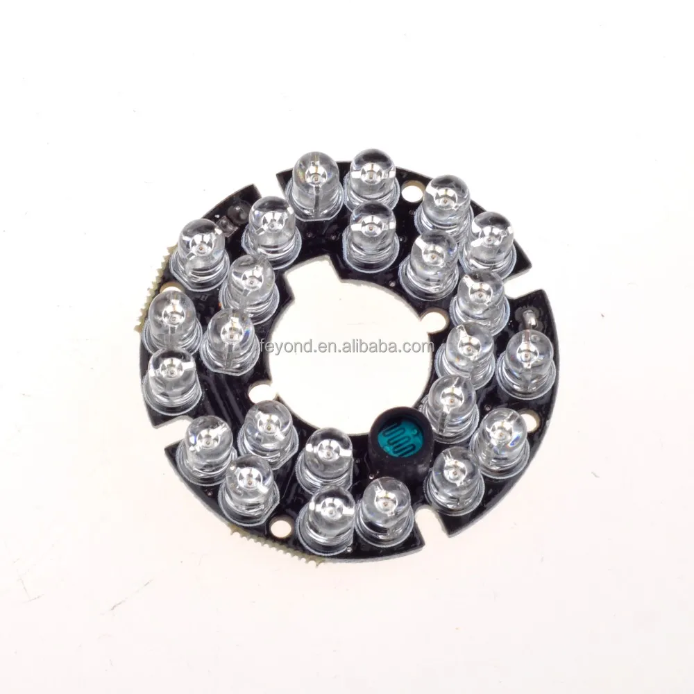 850nm 24 LEDS 5mm Infrared IR Led Board For CCTV Camera 90 Degree Bulb FY-0524