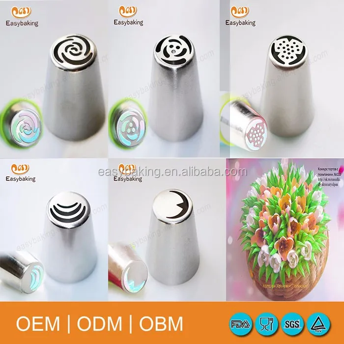 Different Type Cake Decoration Tulip Icing Piping Russian Nozzles