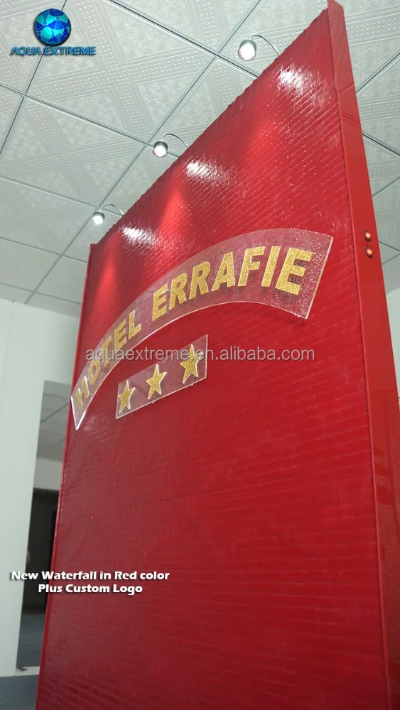 Contemporary Waterfall wall with Custom size and logo decorative effects design