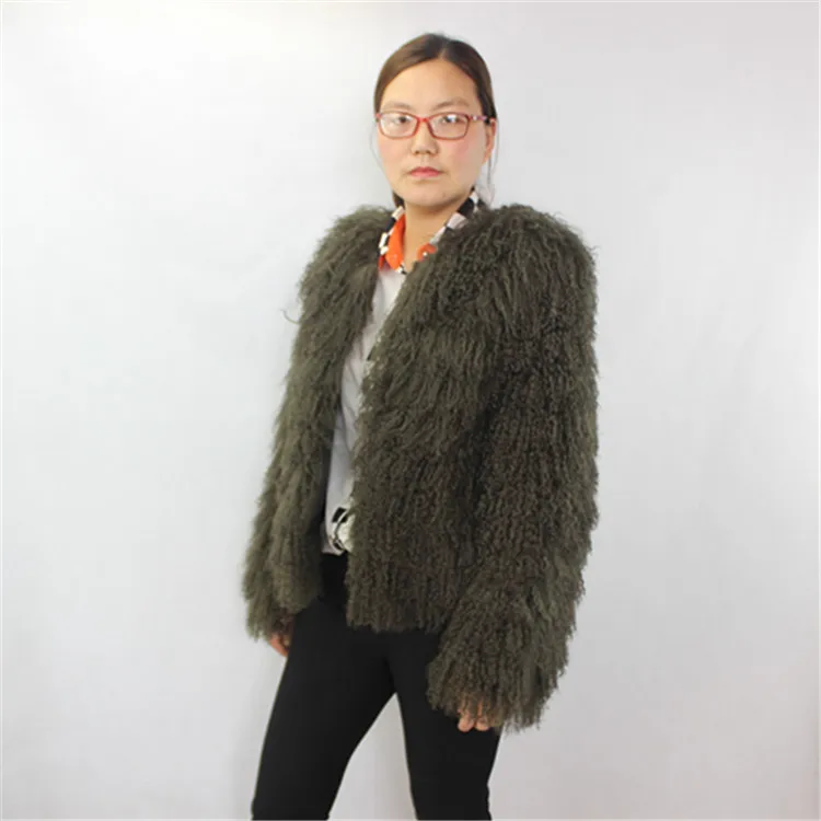 
Real Sheep fur coat Mongolian Tibetan Lamb Fur Coat 