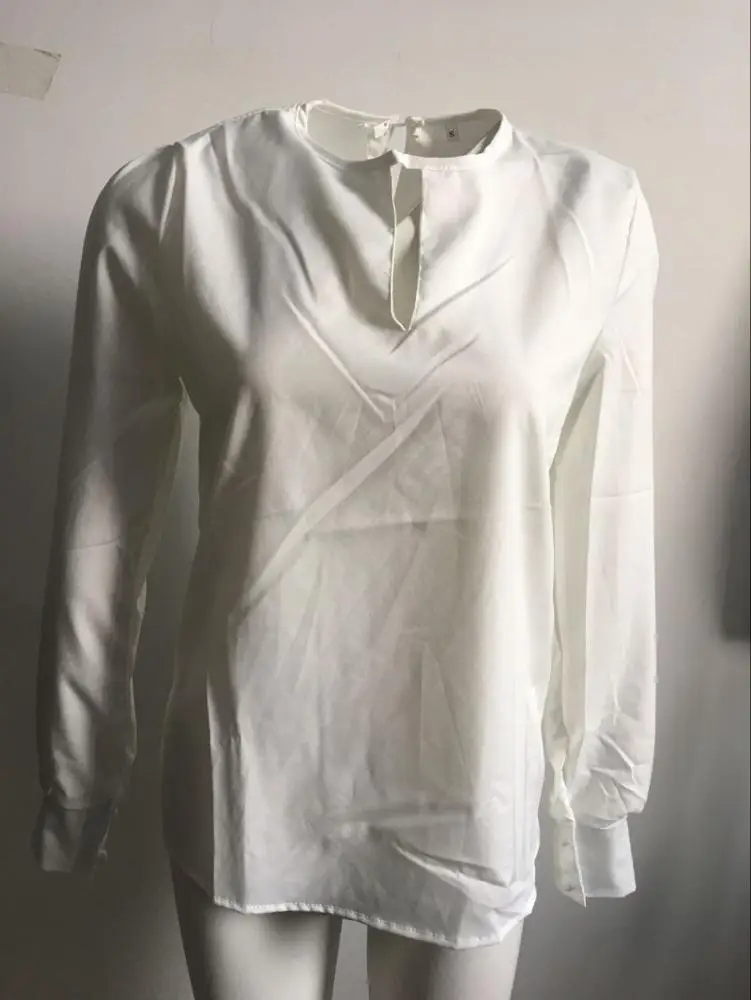 Spring Summer New Arrival Women Tops Casual O-Neck Long Sleeves Blouses