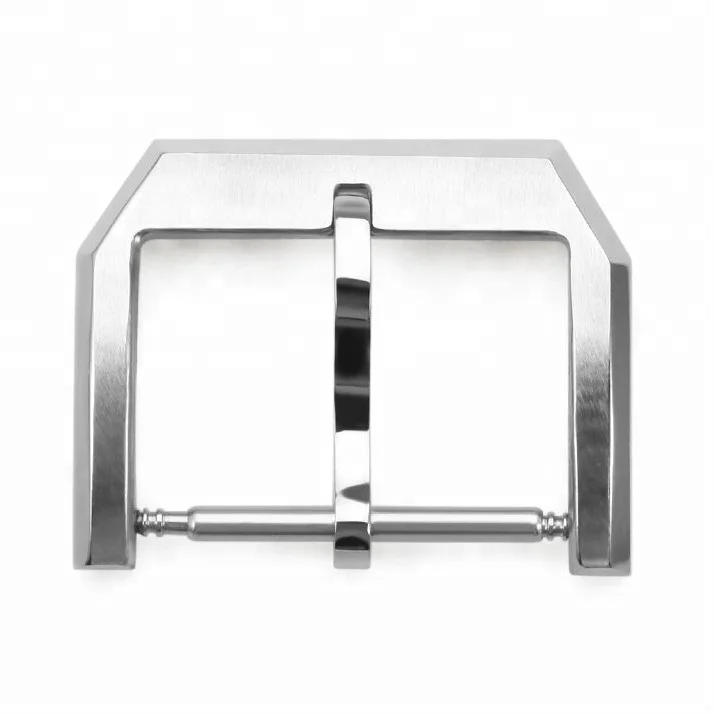 18 мм серебристого цвета в стиле эпохи Тан прикручиваемая цилиндрическая кожаные Наручные часы ремешок для часов с пряжкой из нержавеющей стали Предварительно V застежка для часов