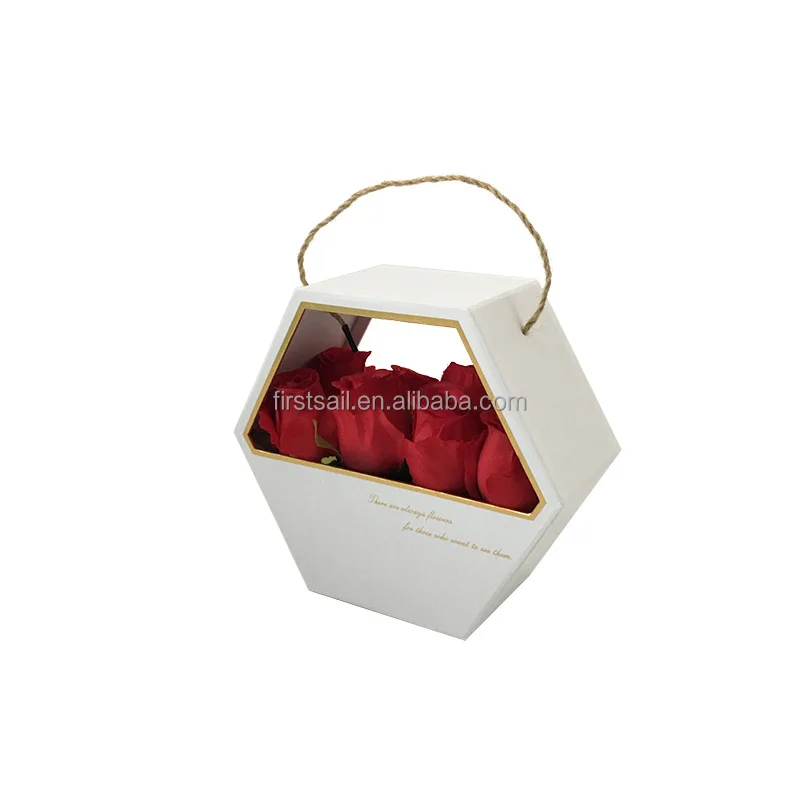 valentines day gifts flower head preserved fresh flower delivery boxes/long stem roses box