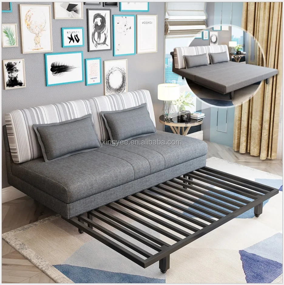 
Sofa Cum Bed Living room Furniture Fabric beds sofa transformer single seat folding sofa bed 
