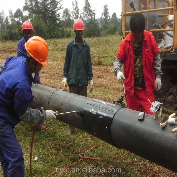 HDPE heat shrink wraparound sleeve for pipelines 3LPE heat shrinkable sleeve