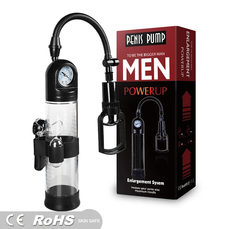 
2021 New Male Penis Enlarger Vacuum Pump With Master Pressure Gauge Cock Enlargement Erection Adult Sex Toys For Men Gay 