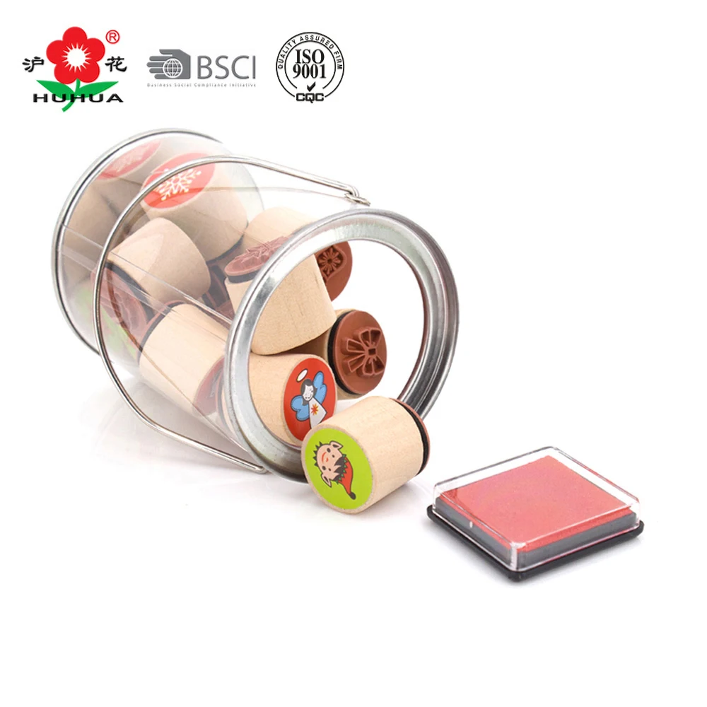 Wooden Rubber Stamp Set For Children