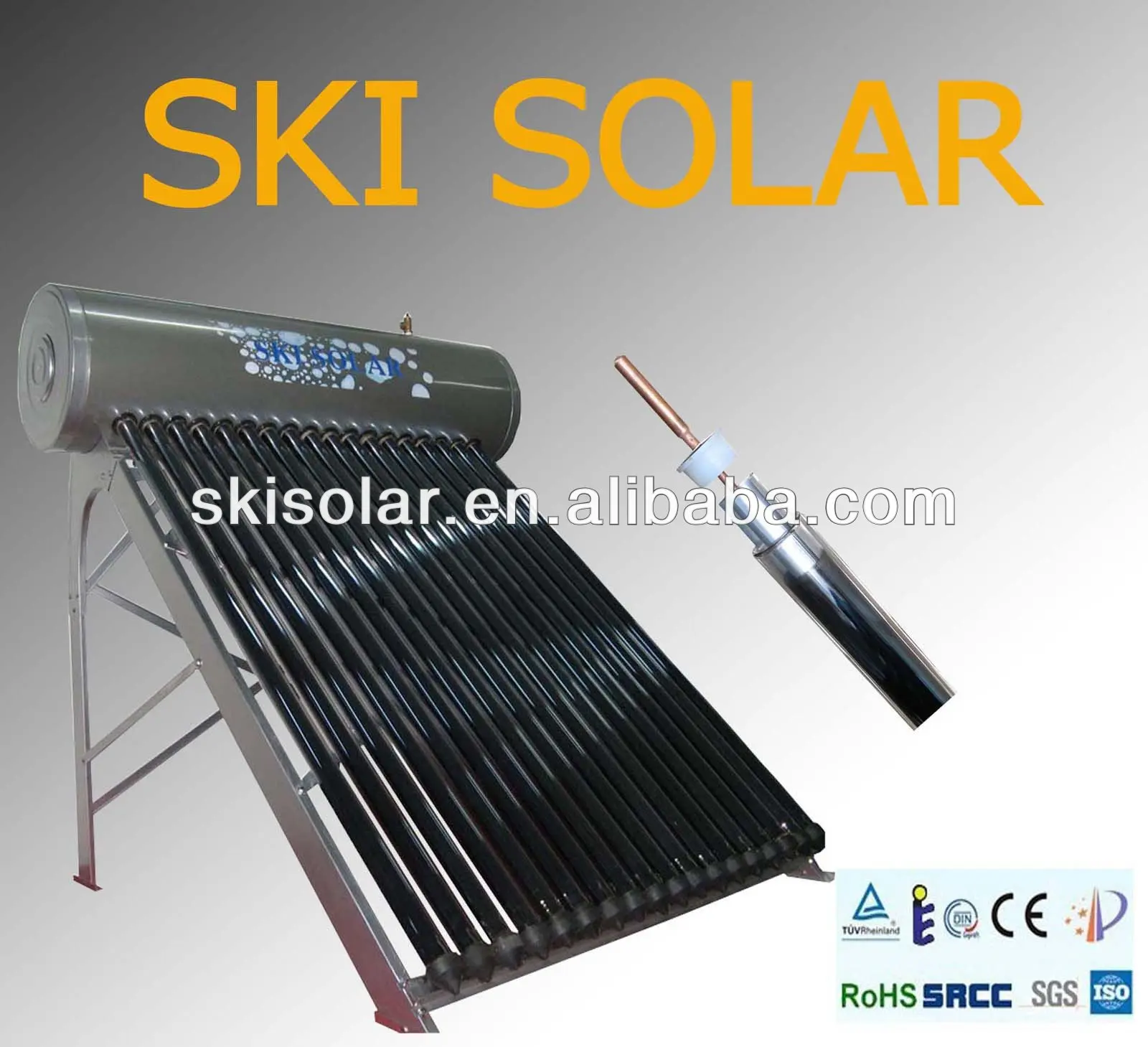 Pressurized solar water heating system (enamel tank),good performance