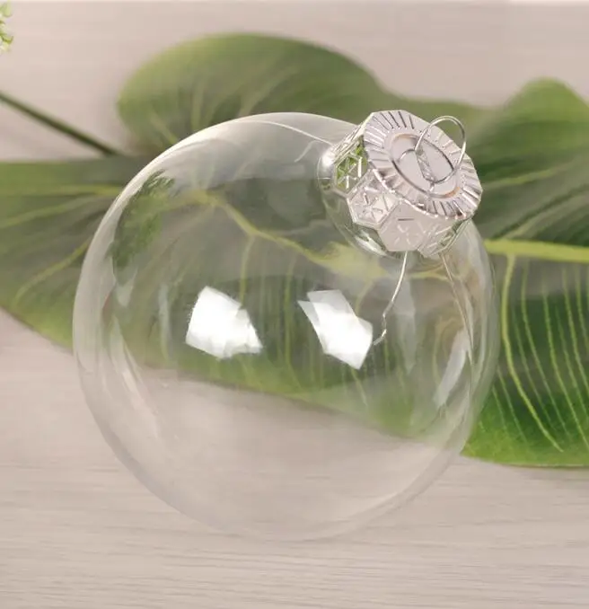 
Hot Selling Clear Christmas Plastic Bauble 10cm for hanging 