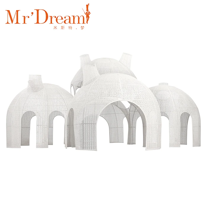 Mr Dream luxury designer outdoor patio poly rattan wicker babylon gazebo for hotel and garden