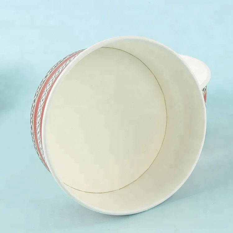 Custom Disposable Single Wall Paper Salad Bowl with PET Lid