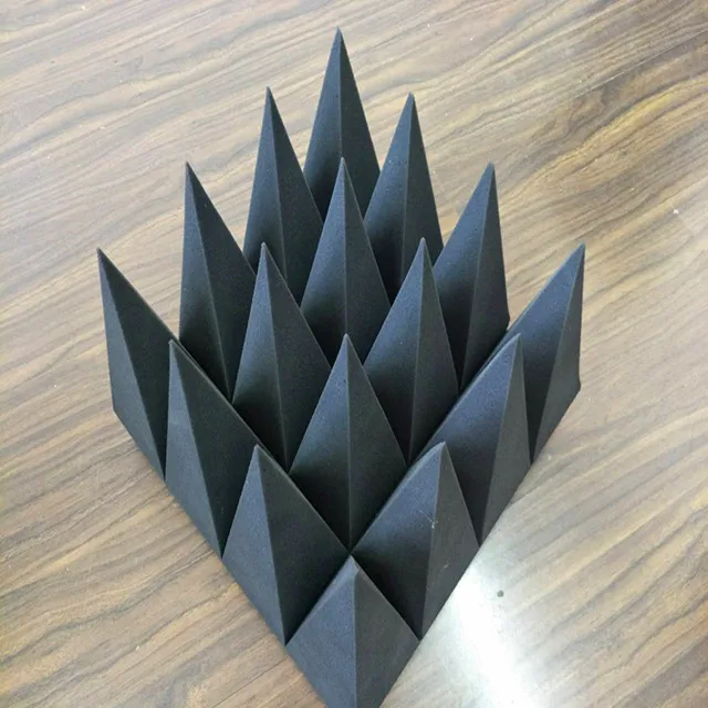 Pyramidal foam absorber for rf shielding room