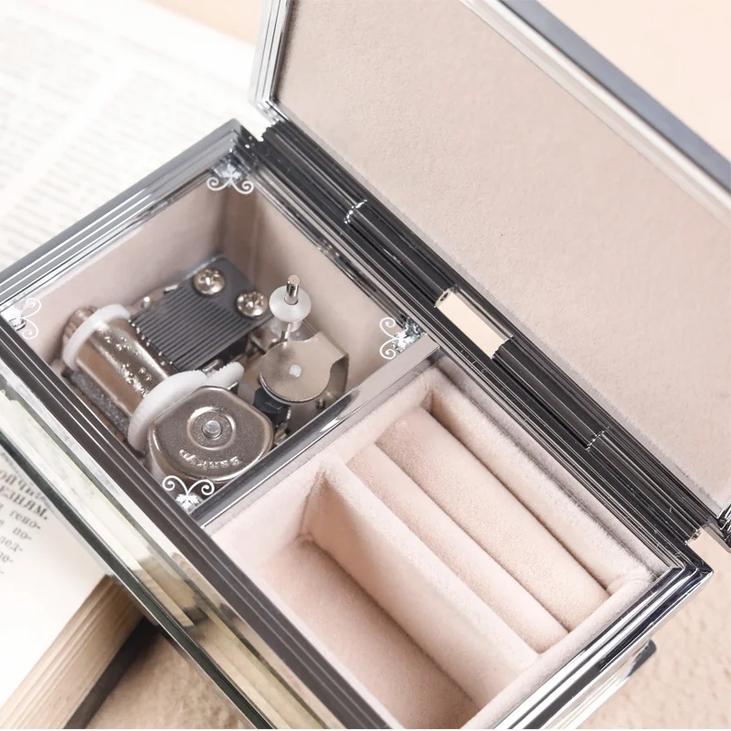 New Rectangle Shape Music Jewelry Box for the Girl