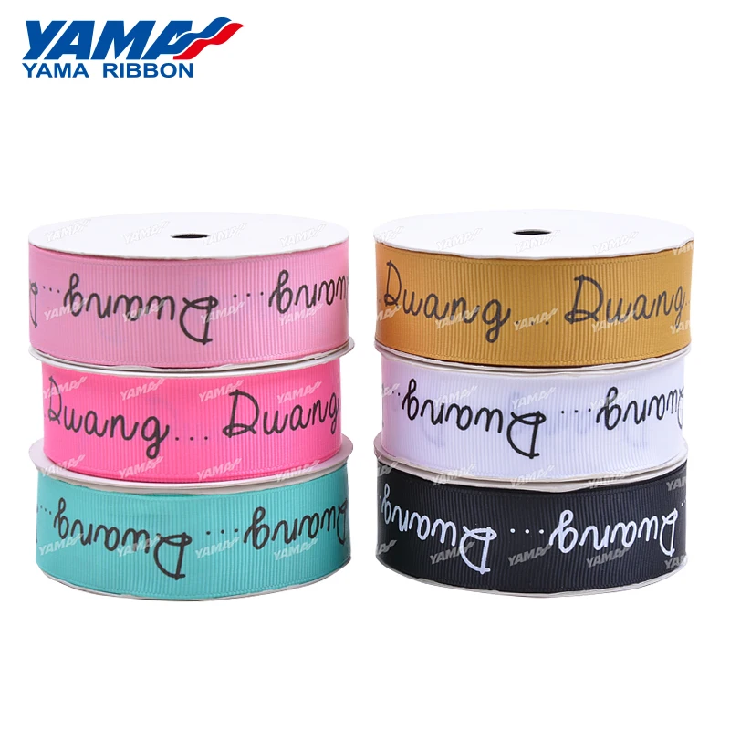 Yama factory colorful spring style fruit pattern character printed grosgrain strawberry ribbon