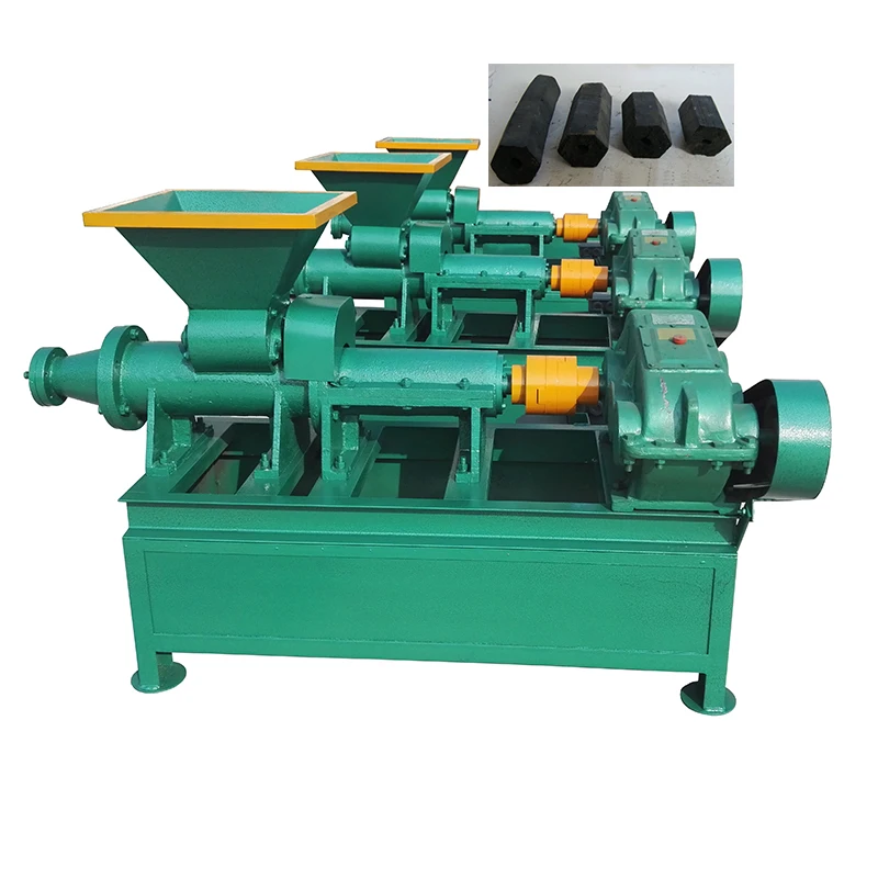 Smokeless charcoal powder extruding machine/screw sawdust briquette charcoal plant