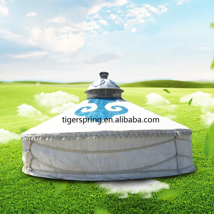 Mongolian wooden frame yurt tent, Factory of 10 person camping tent with high quality