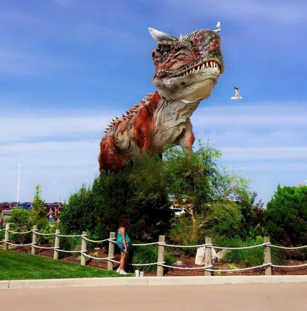 life size realistic animatronic dinosaur model for outdoor