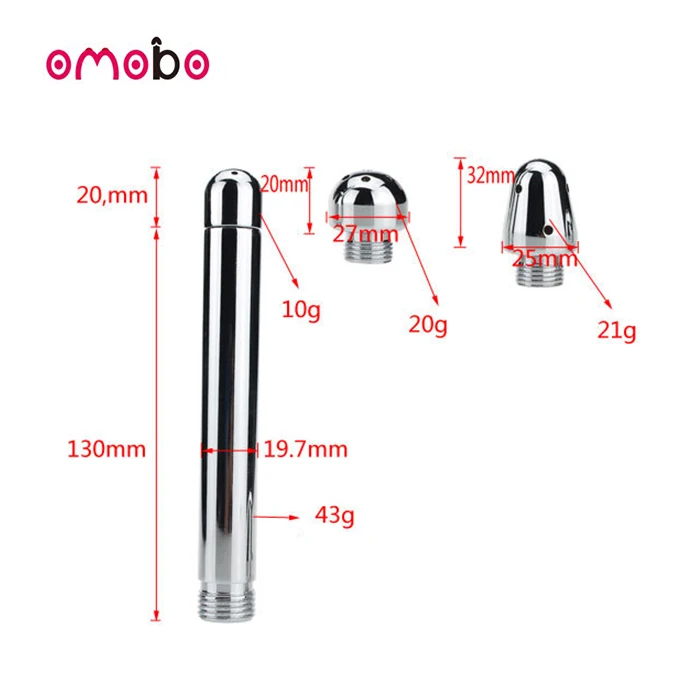 Hot Selling 3 Heads Aluminum Enema Shower Vaginal Anal Cleaner Douche