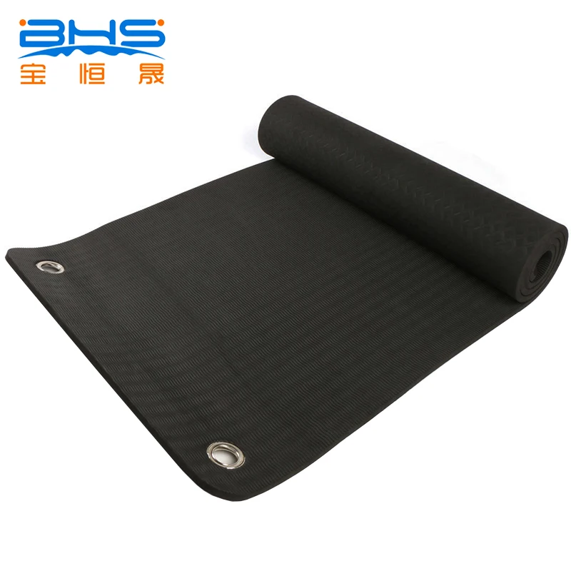 
Perforated anti-slip grommets hanging yoga mat with holes 