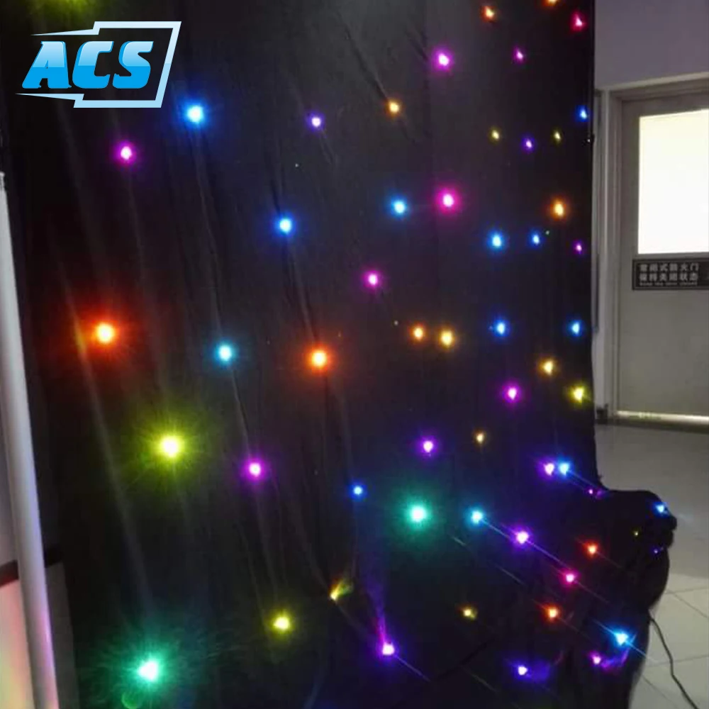 White light black led curtain for wedding stage backdrop for dj booth display from lights