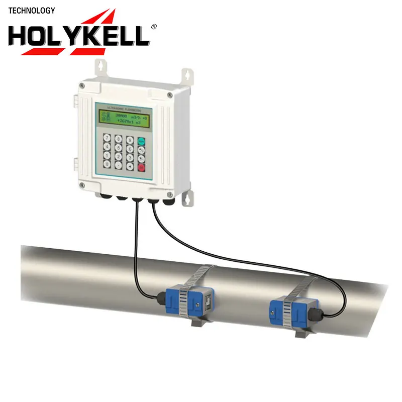 Holykell DN50-DN300 4-20mA RS485 communicate ultrasonic flow meter