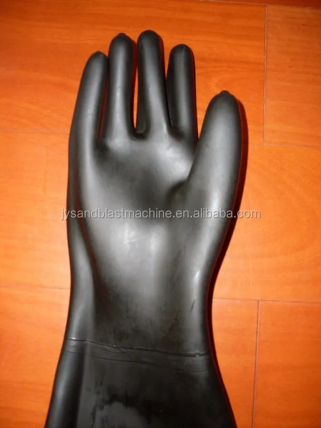 long rubber sandblast gloves
