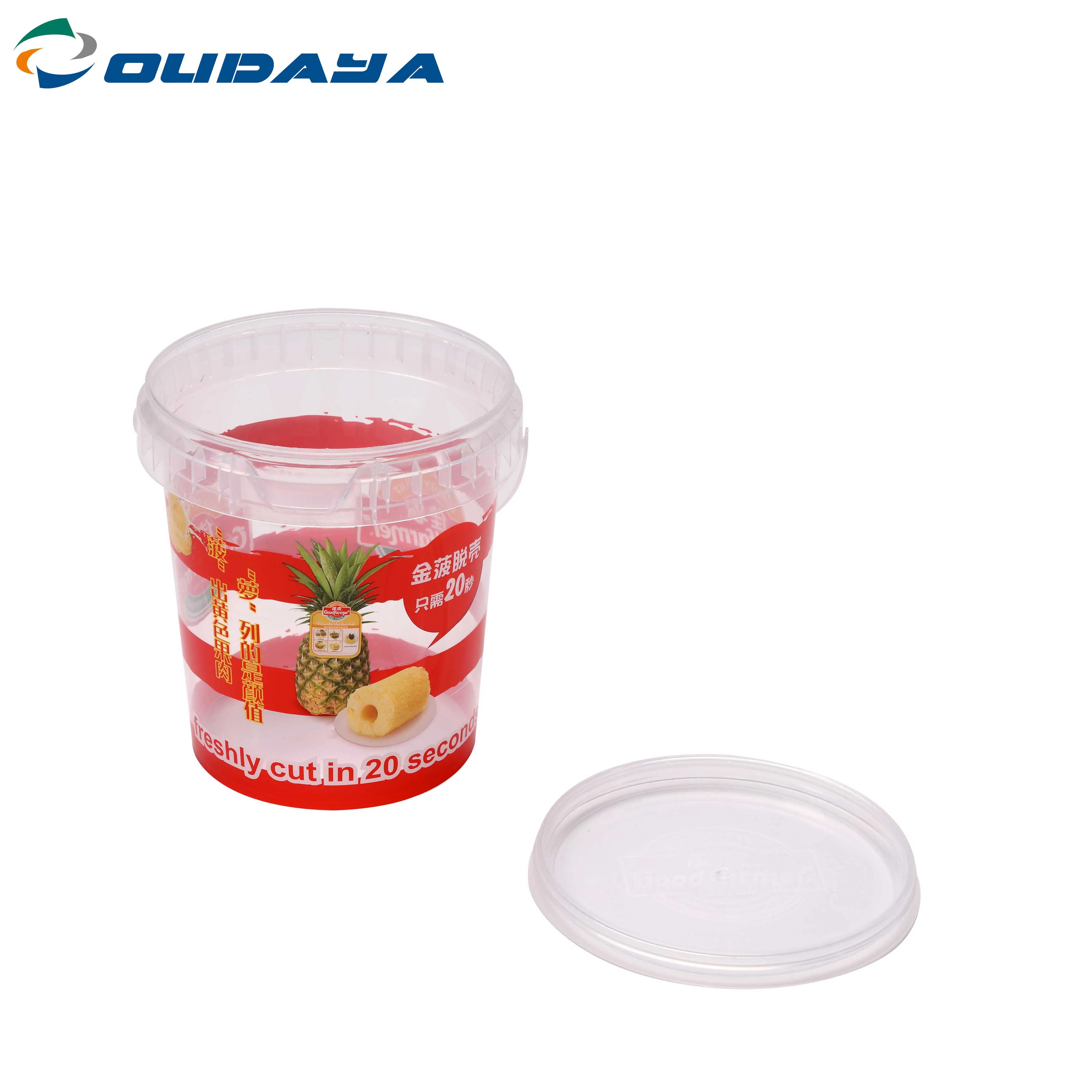 China manufacture round tamper evident food yogurt container ice cream plastic iml container
