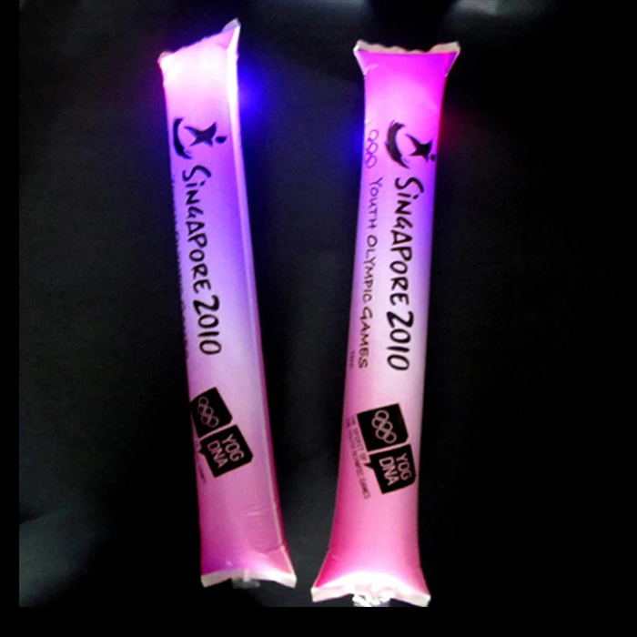 Wholesale Custom PET Led Inflatable Glow Sticks Clapper Bang Bang Stick