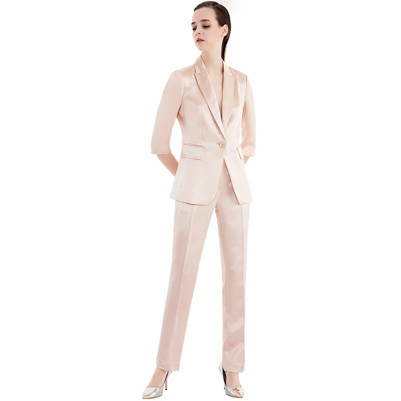 Latest Fashion Beaded Sequins Jacquard Ladies Skirt Suits