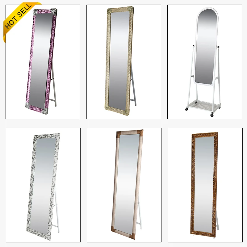 
Vintage style brown mdf pattern frame long mirror 