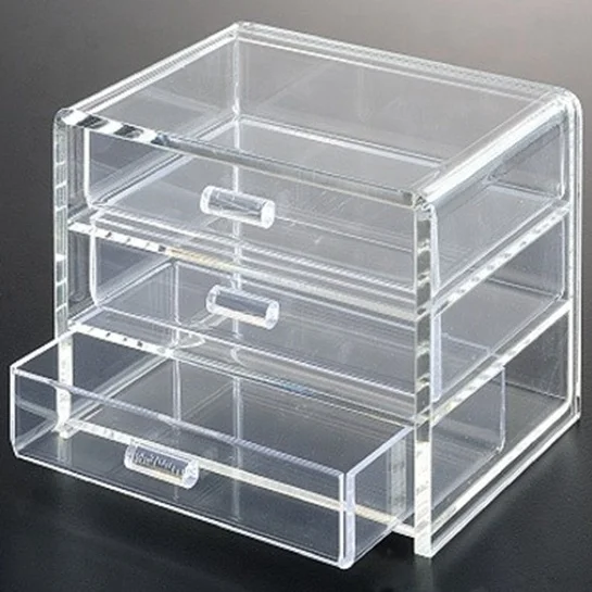 Clear Acrylic Jewelry Box, Acrylic Plastic Jewelry Case, Drawer Style Storage Box