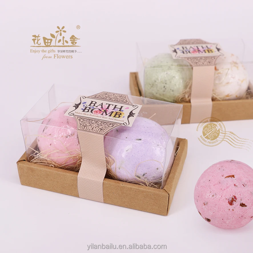 Bath SPA natural bath bomb gift set 2pcs packaging
