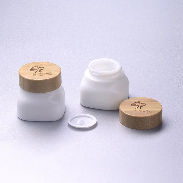 40ml 120ml 150ml Fancy Natural Pure wholesale round opal white cosmetic glass cream jar