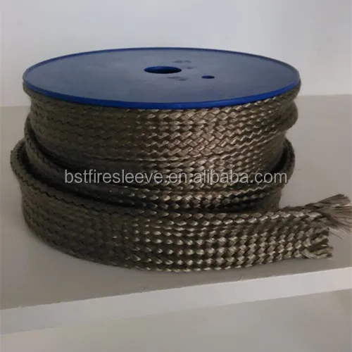 LAVA rock fiber basalt insulation Heat Resistance Braided Titanium Sleeve