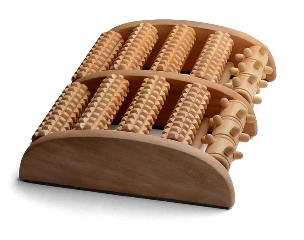
customized logo foot massage wooden foot massage roller 