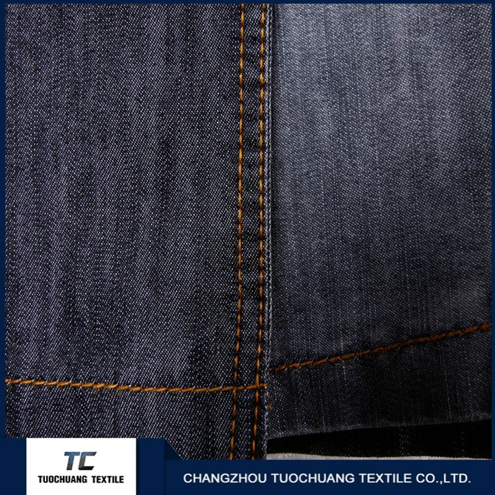 100% cotton 14oz twill denim high content black kevlar denim fabric