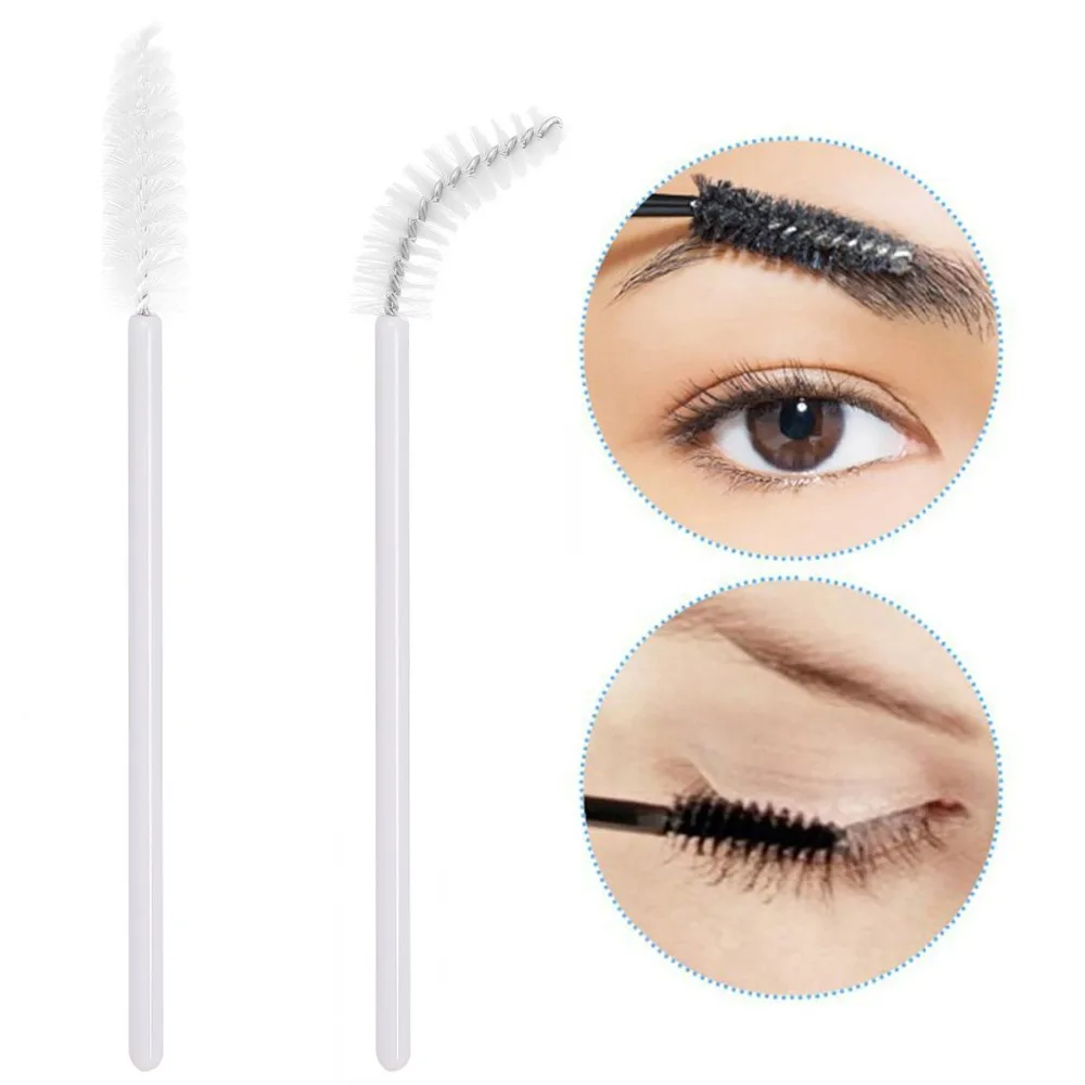 Yashii White Handle Eyelash Brush Set Disposable Mini Mascara Wands Black Eye Lash Makeup Brush Makeup Tool Kit