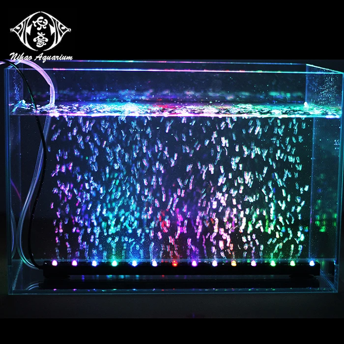 bubbling lighting in the water submersible color changing led light for aquarium fish tank