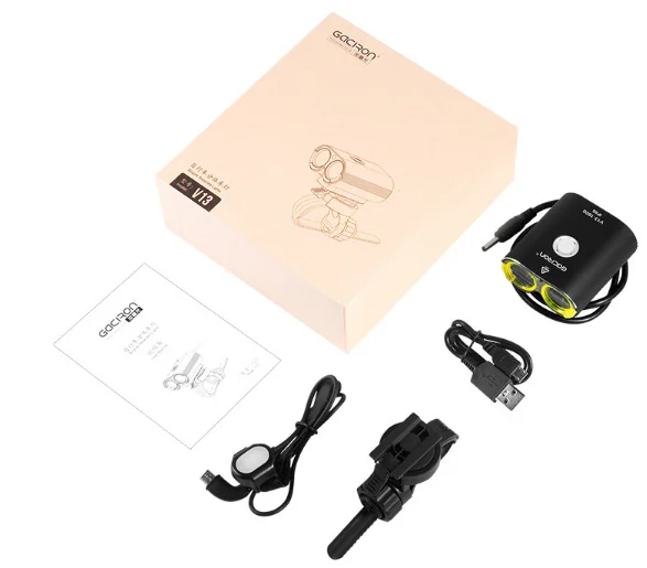 Gacrion Waterproof 1600 Lumen Small  Aluminum Alloy DC Bicycle Lights Accessory Cree LED Cycle Light Bike Front Headlight