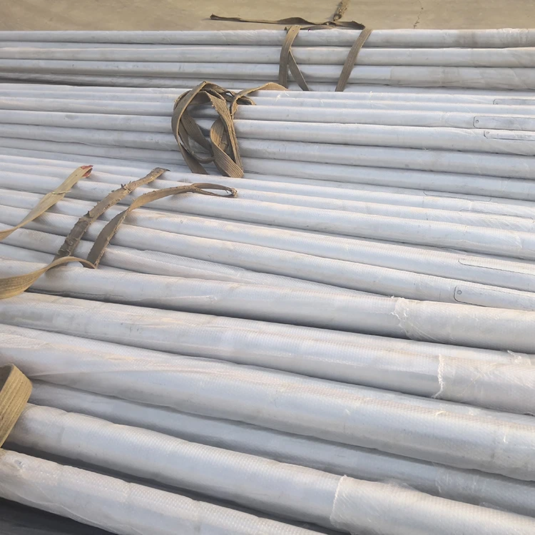 Decoration 6m classic outdoor street lighting poles with anchor bolts and flange