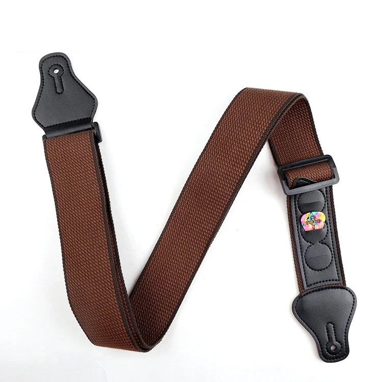 Drop shipping free shipping New brown cotton guitar with folk guitar universal straps multi-functional tri-color options G06