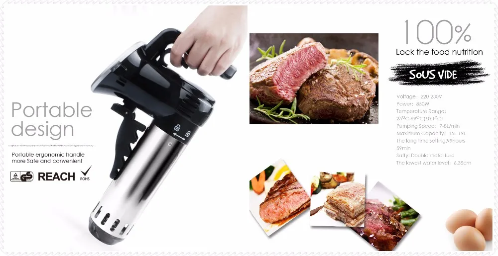 Sea-maid slow cooker small electric sous vide shenzhen for chicken sousvide wifi machine