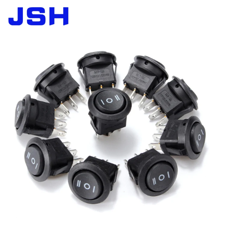 6 pin dpdt rocker switch 10(3)a 250vac t105 rocker switch cb enec17 red panel mount kcd3 boat rocker switch