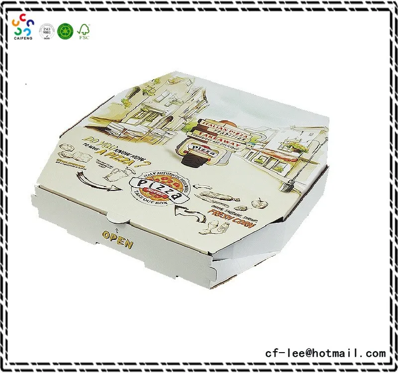 Белый Индивидуальные Мотоцикл Скутер Доставки Гофрированной Бумаги Pizza Box