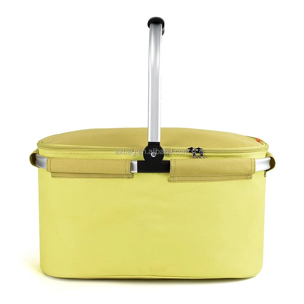 Большая изолированная сумка-холодильник, складная корзина для пикника на заказ 22 л, кулер с вшитым каркасом