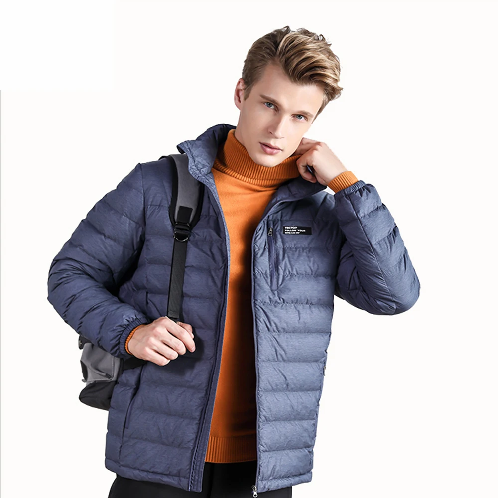 Customized Comfy Waterproof Light Warm Duck Down Jacket for Men